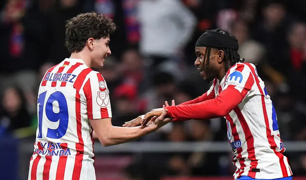 Ademola Lookman marcó un doblete para el triunfo del Atlético Madrid. Foto: X