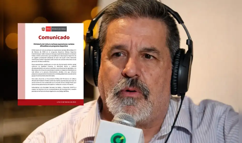 Ministerio de Cultura rechazó comentarios racistas de periodista deportivo Ministerio de Cultura rechazó comentarios racistas de periodista deportivo