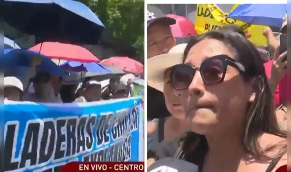 Protesta de vecinos de Puente Piedra frente al Congreso