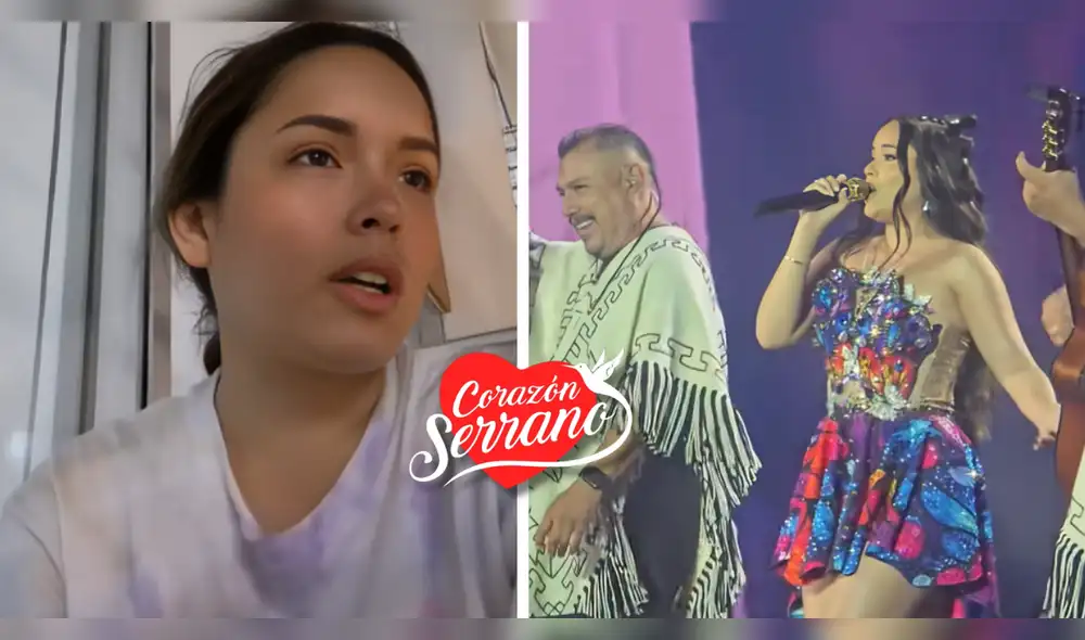 Kiara Lozano interpretó 'Llorando se fue' junto a Los KjarkaS en el aniversario 33 de Corazón Serrano.