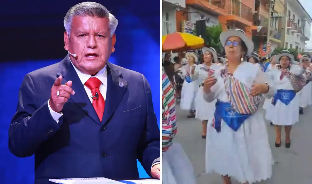 César Acuña fue criticado durante una comparsa en los carnavales de Ayacucho. Foto: composición LR