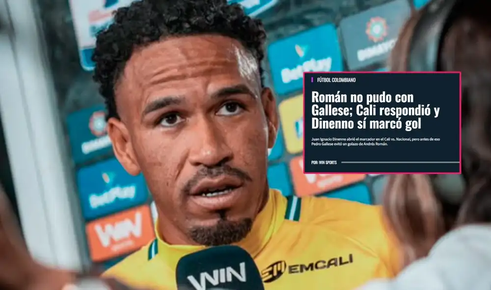 Pedro Gallese fue figura en la victoria de deportivo Cali. Foto: composición LR/Deportivo Cali/Win Sports