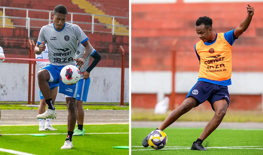 Enmanuel Páucar y Nilson Loyola ficharon por el club recién ascendido este año. Foto: FC Cajamarca