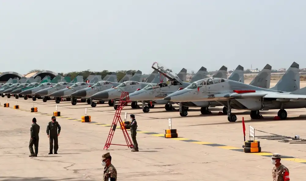 La flota de cazas rusos MiG-29 fueron comprados de segunda en 1996 y no se encuentran operativos. Foto: difusión