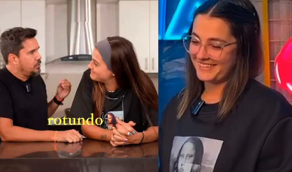 'Majo con sabor' no pudo ocultar su emoción por su romance con Gabriel Calvo. Foto: Composición LR/Captura/TikTok