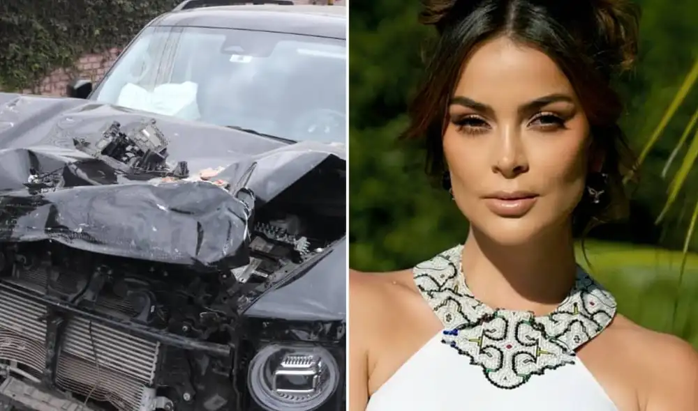 La modelo Laura Spoya chocó su auto en Surco durante la madrugada del jueves 12 de febrero.