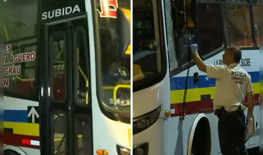 Ataque se registró cuando bus estaba por llegar a su paradero final.