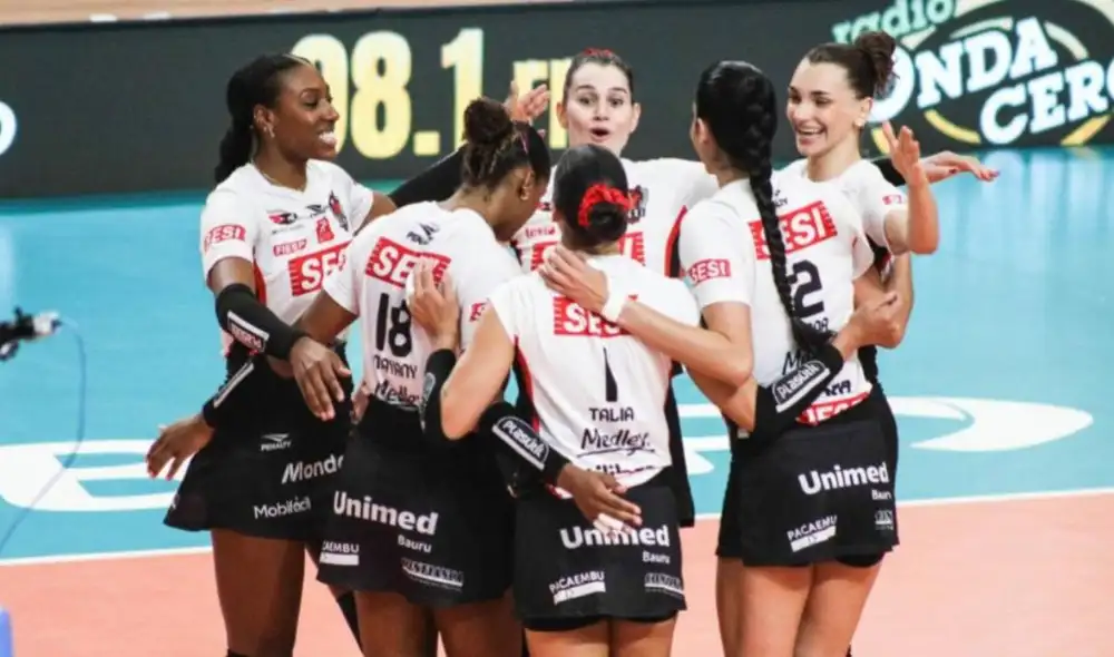 Regatas cayó 3-0 ante Sesi SP por el Sudamericano de Clubes de Vóley 2026. Foto: CSV