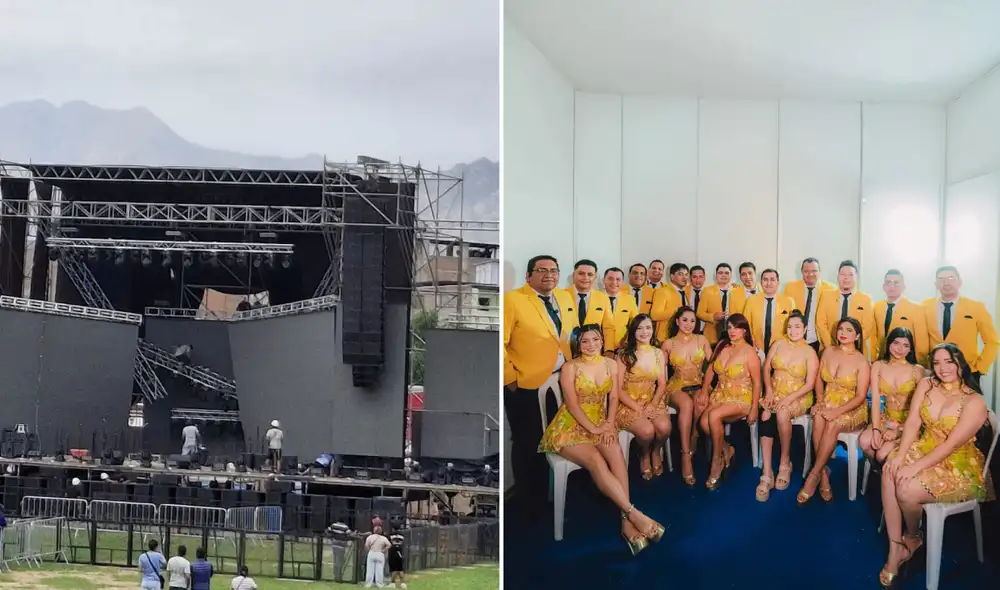 Escenario de Corazón Serrano colapsó. Foto: composición LR/difusión