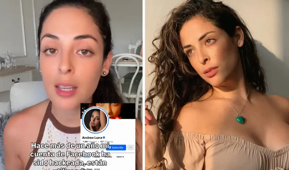 Actriz Andrea Luna pide que reporten su cuenta hackeada de Facebook. Foto: composición LR/Instagram