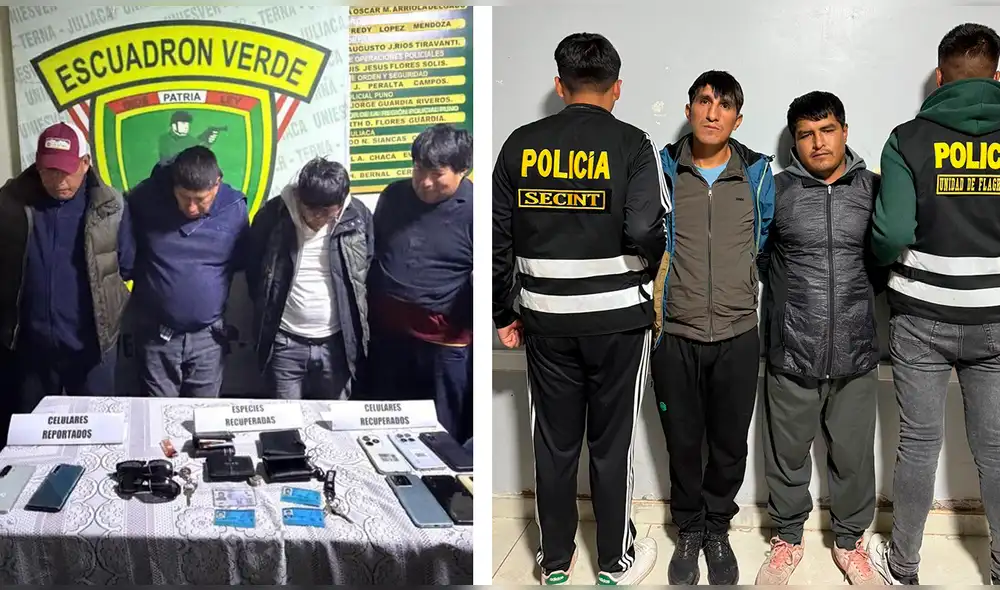 Los detenidos formarían parte de las bandas Los Lanzeros Cusqueños y Las Garras del Motor. Foto: Composición LR / PNP