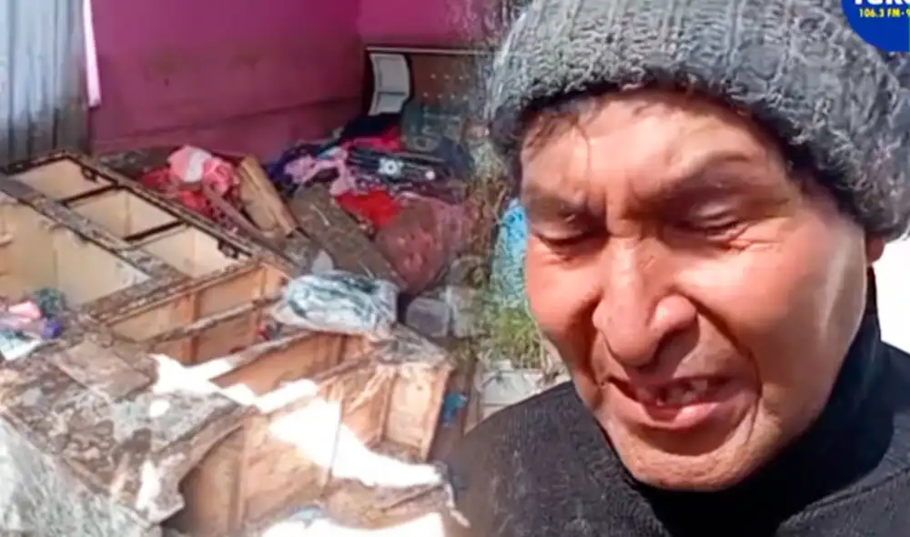 El hombre no soportó que su vivienda este destruida por un huaico en Cayma (Arequipa).