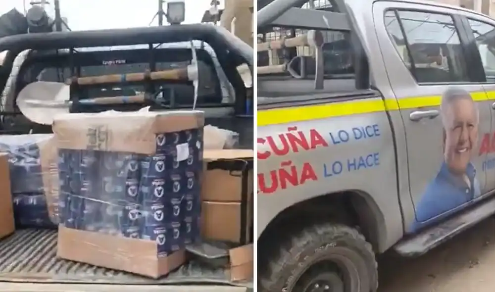 Días antes se captó a un grupo de militantes de APP entregando víveres en La Libertad. Foto: captura de pantalla Días antes se captó a un grupo de militantes de APP entregando víveres en La Libertad. Foto: captura de pantalla