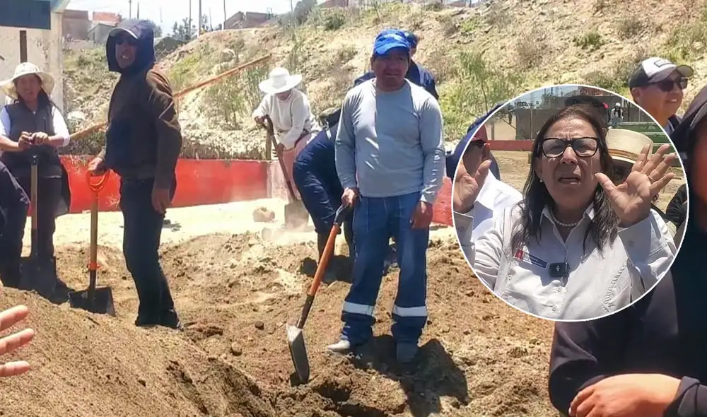 Huaico cubrió una losa deportiva en Embajada de Japón, en Cayma. Foto: Mirelia Quispe - La República.