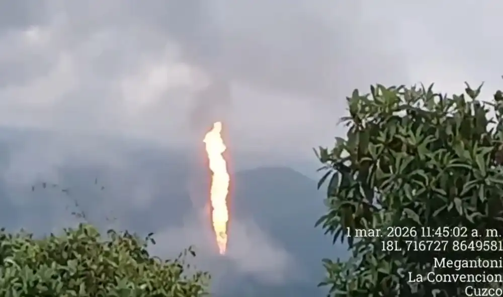 Gas de Camisea suspende su transporte tras una fuga y llamarada en Cusco.