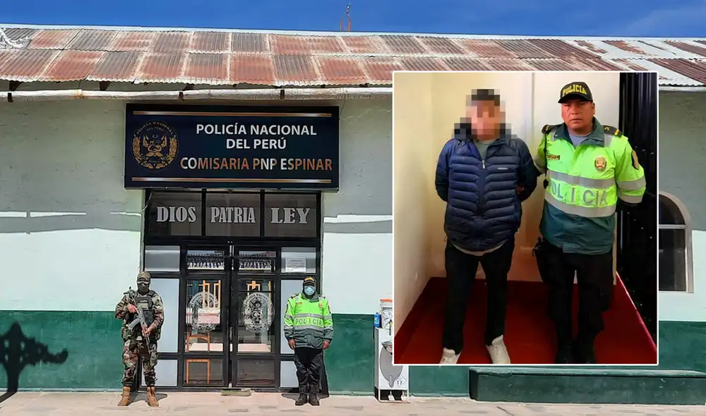 Sospechoso fue detenido por agentes de la comisaría de Espinar. Foto: composición LR.