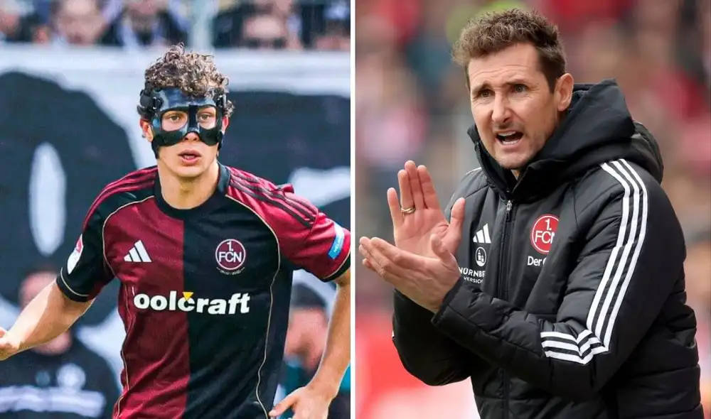 Miroslav Klose dio detalles acerca de la lesión de Fabio Gruber en Nuremberg. Foto: 2. Bundesliga/composición LR Miroslav Klose dio detalles acerca de la lesión de Fabio Gruber en Nuremberg. Foto: 2. Bundesliga/composición LR