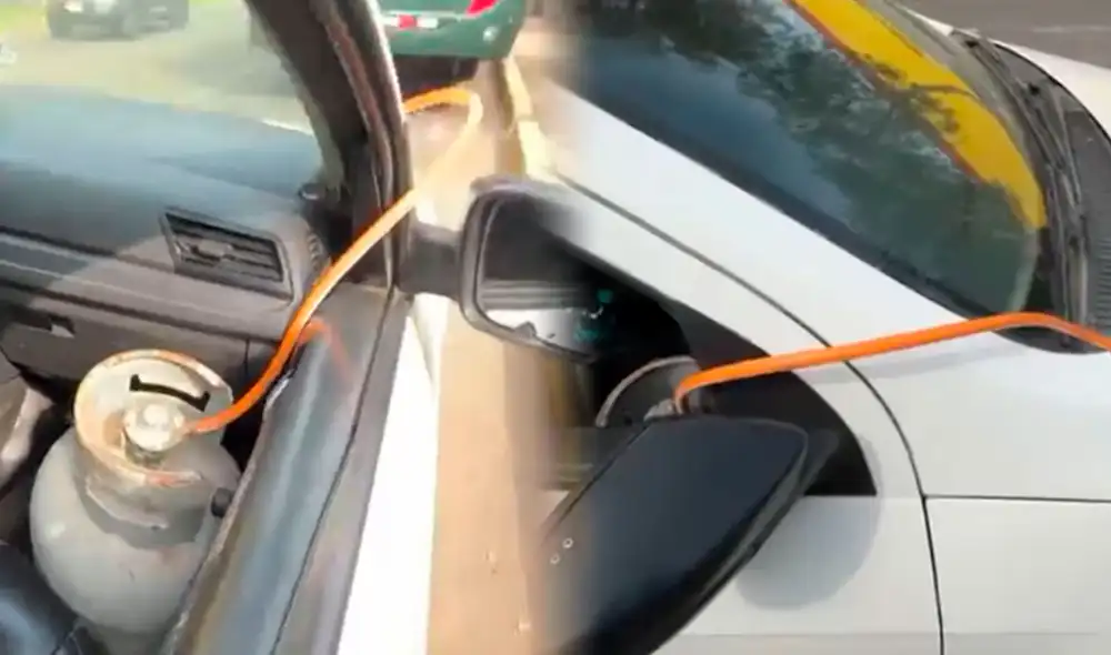 El conductor sostuvo que recurrió al balón de gas doméstico ante la crisis energética y el desabastecimiento de grifos.