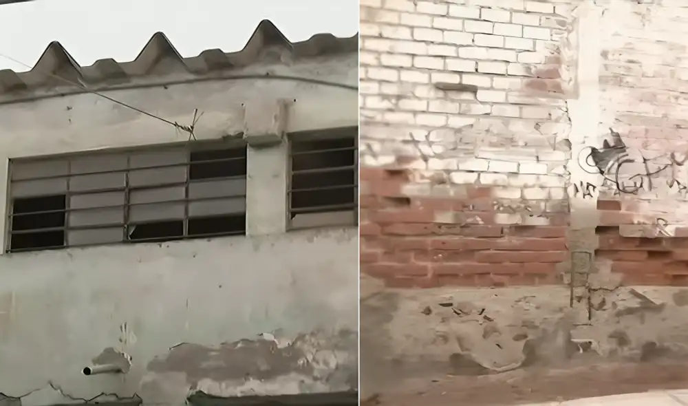 Padres de familia revelaron que centro educativo en VES presenta graves daños estructurales.