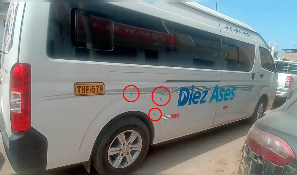 Criminales dispararon en más de seis oportunidades contra la unidad. Foto: Cortesía Criminales dispararon en más de seis oportunidades contra la unidad. Foto: Cortesía