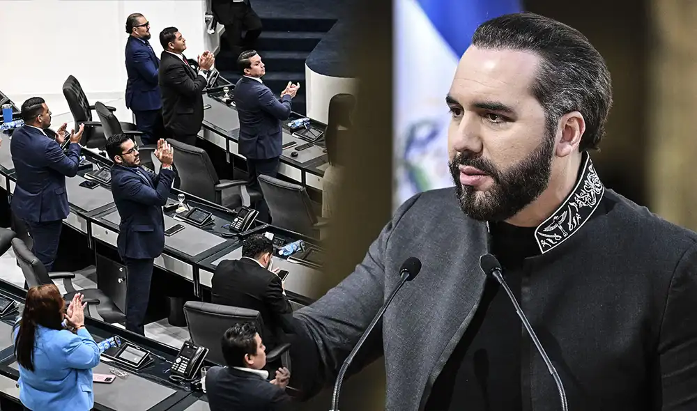 La Asamblea Legislativa de El Salvador aprobó una reforma que permitirá cadena perpetua para homicidas, violadores y terroristas, con el apoyo de 59 de 60 diputados. Foto: composición LR/AFP
