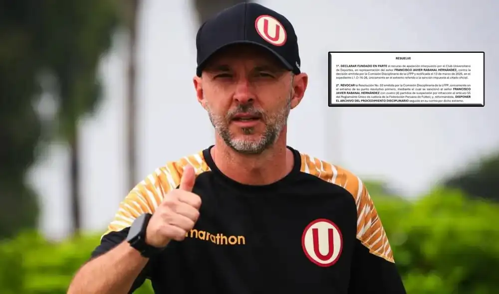 Revocan sanción a Javier Rabanal y queda habilitado para dirigir con la 'U'. Foto: Lr/Universitario