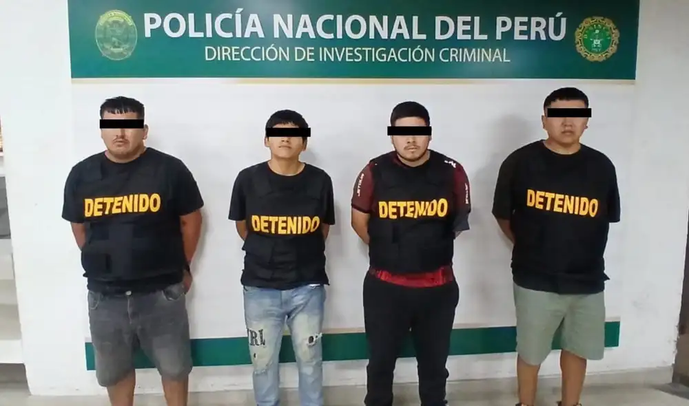 Presuntos integrantes fueron capturados tras operativo policial Presuntos integrantes fueron capturados tras operativo policial