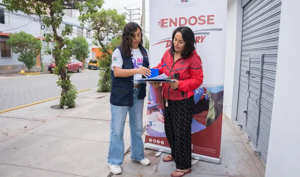 Las entregas se realizaron en los domicilios de las agraviadas, abarcando 10 distritos de Arequipa. Fuente: Difusión.