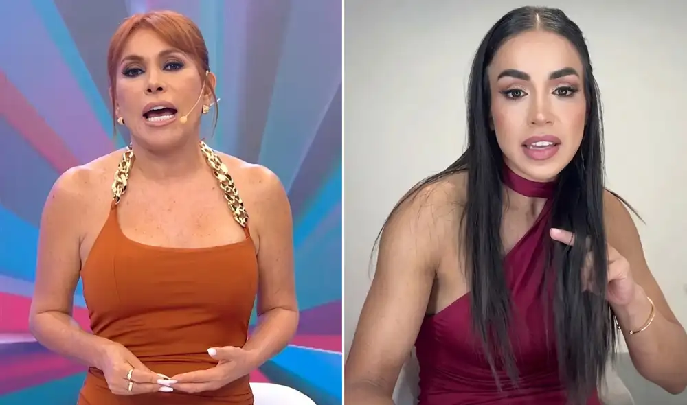La modelo salió en su pódcast para pronunciarse sobre la difusión de su conversación con un reportero de Magaly TV, La Firme. Foto: Composición LR