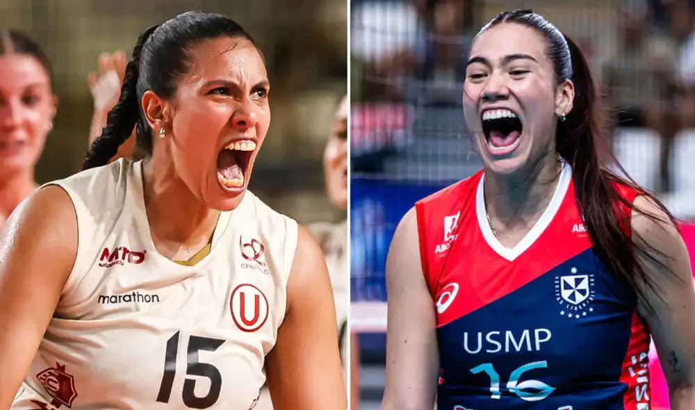 Universitario y San Martín se enfrentan este domingo 29 de marzo por las semifinales. Foto: Liga Peruana de Vóley/composición LR Universitario y San Martín se enfrentan este domingo 29 de marzo por las semifinales. Foto: Liga Peruana de Vóley/composición LR