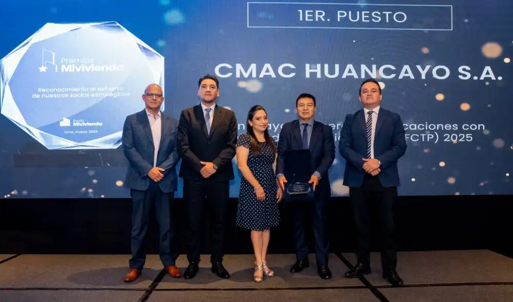 El prestigioso premio fue otorgado en la octava edición de los Premios MiVivienda 2025. Fuente: Difusión.