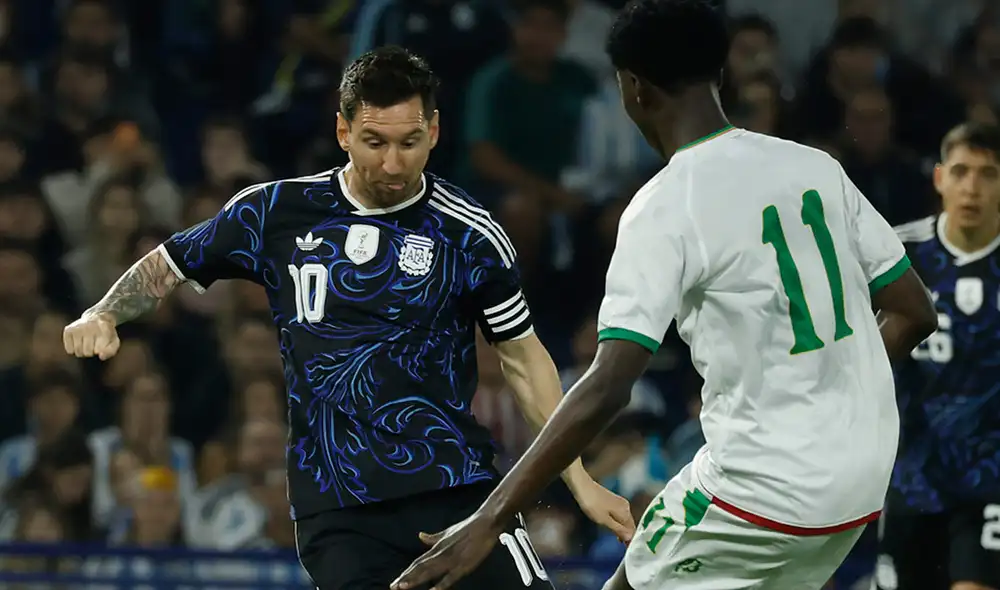 Lionel Messi no fue titular en este Argentina vs Mauritania, pero ingresó en el segundo tiempo. Foto: AFA