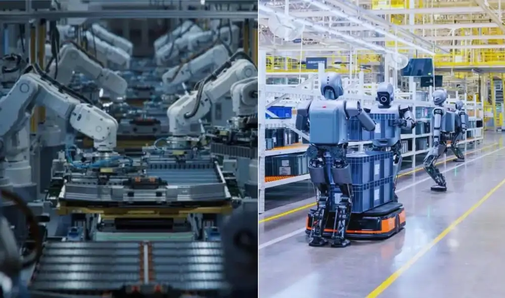 Robots de empresa china producen 10 millones de teléfonos inteligentes al año.