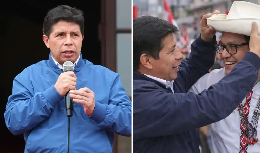 Pedro Castillo ratifica su respaldo a Roberto Sánchez cómo su candidato en las Elecciones 2026: "Le entregué mi sombrero". Foto: Andina/Pedro Castillo/X (imagen hecha con IA) Pedro Castillo ratifica su respaldo a Roberto Sánchez cómo su candidato en las Elecciones 2026: "Le entregué mi sombrero". Foto: Andina/Pedro Castillo/X (imagen hecha con IA)