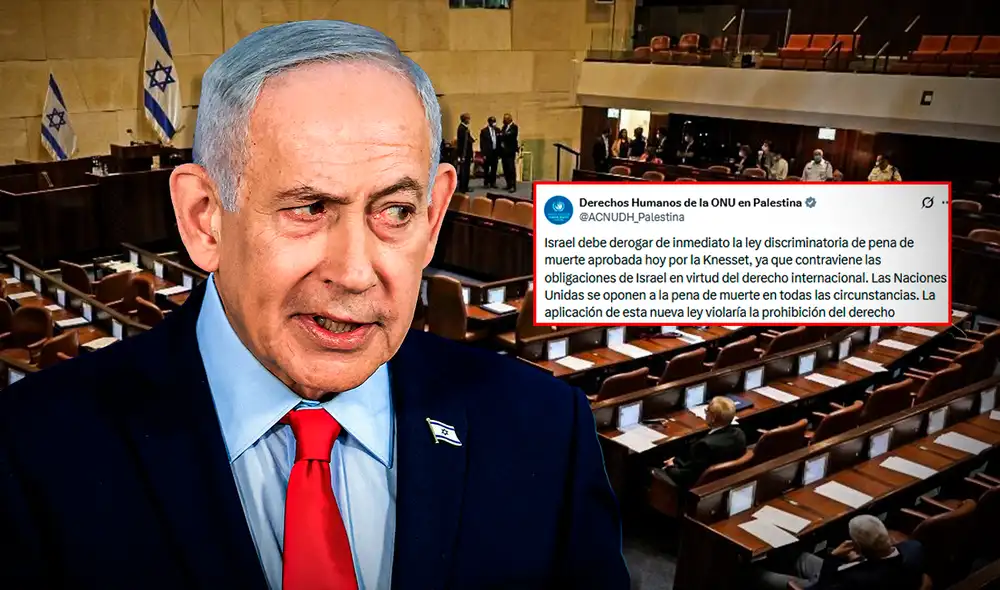 Benjamín Netanyahu acudió al pleno para respaldar la iniciativa de Itamar Ben-Gvir, su socio de extrema derecha. La ONU lo condena. Benjamín Netanyahu acudió al pleno para respaldar la iniciativa de Itamar Ben-Gvir, su socio de extrema derecha. La ONU lo condena.