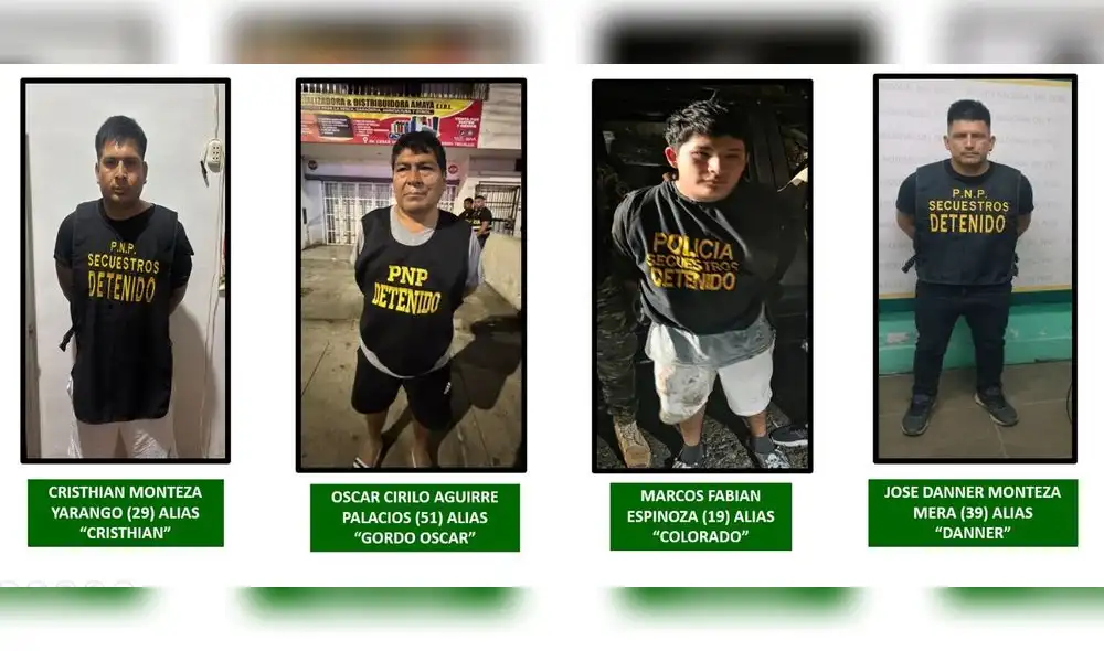 Cuatro integrantes de la banda Los Engendros del Norte detenidos Cuatro integrantes de la banda Los Engendros del Norte detenidos