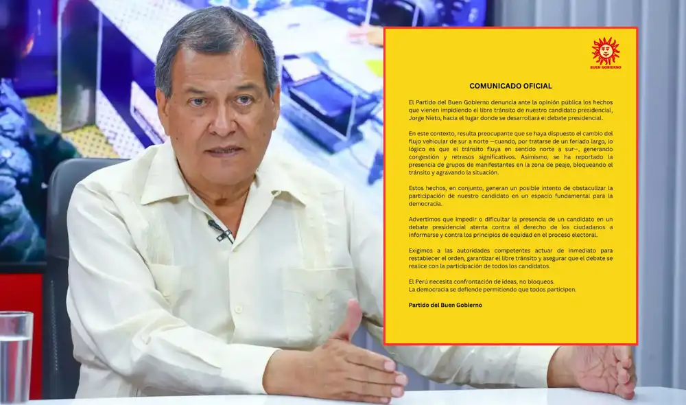 Jorge Nieto, líder del Partido del Buen Gobierno.