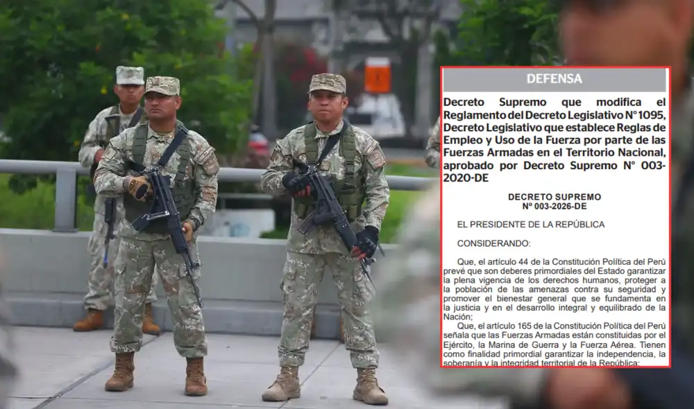 Ejecutivo exime de responsabilidad penal a militares en cumplimiento de su deber mediante decreto.