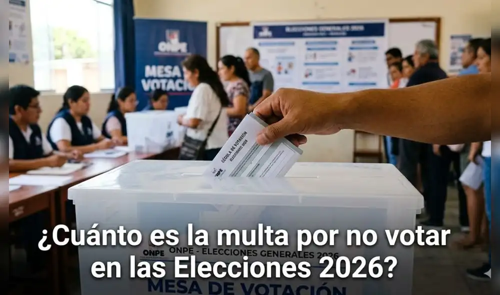 Revisa cuánto es la multa por no votar en las Elecciones Generales Perú 2026. (Foto: Nano Banana)