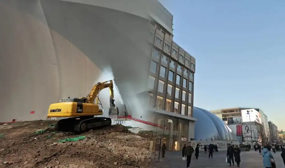 En Pekín, un proyecto de renovación de una librería utiliza una membrana que bloquea más del 95% del polvo y mantiene el ruido por debajo de 50 decibelios. En Pekín, un proyecto de renovación de una librería utiliza una membrana que bloquea más del 95% del polvo y mantiene el ruido por debajo de 50 decibelios.