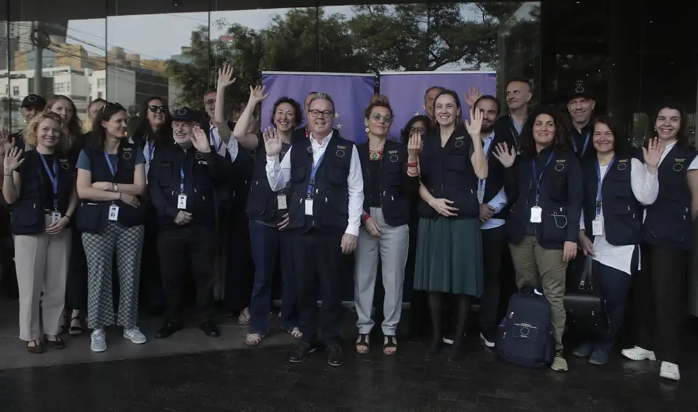 Llegada de los 50 observadores que forman parte de la Misión de Observación Electoral de la Unión Europea.