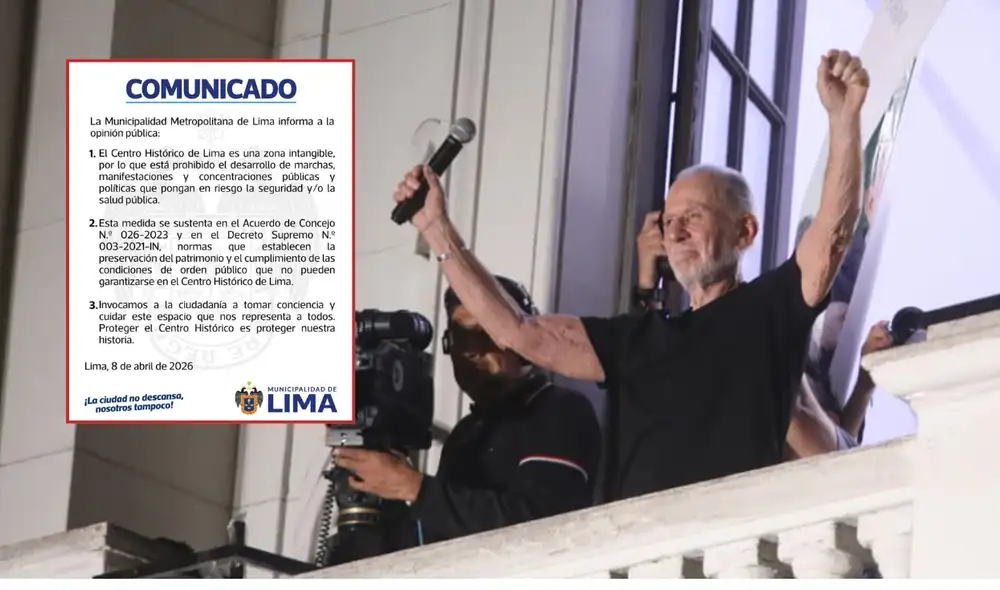 La municipalidad se pronunció tras el cierre de campaña del candidato Ricardo Belmont del partido Obras. Foto: composición LR / Carlos Félix / LR