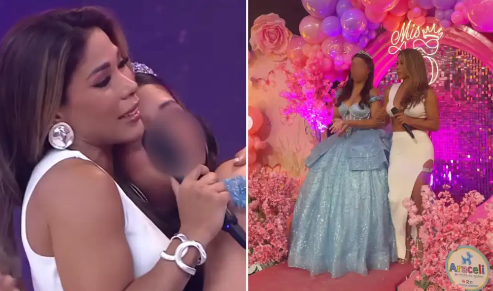 Hija de Karen Dejo celebró sus quince años por adelantado. Foto: composición LR/América TV