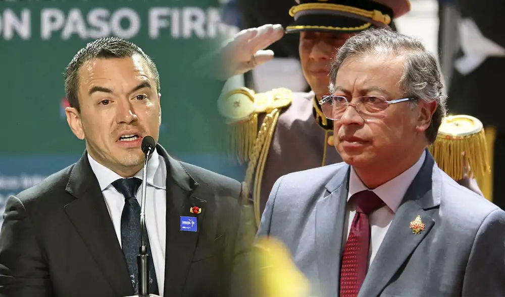 La crisis diplomática entre Colombia y Ecuador se intensificó tras la decisión de Gustavo Petro de retirar a la embajadora en Quito. Foto: composición LR/AFP