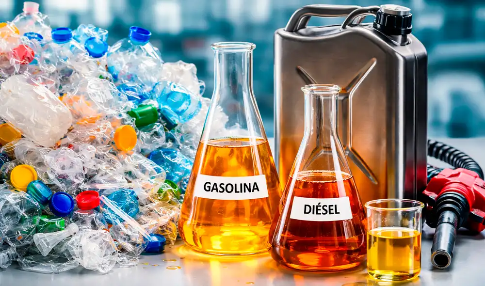 Esta técnica de científicos de EE.UU. transforma residuos de polietileno en combustibles líquidos similares a la gasolina y al diésel.