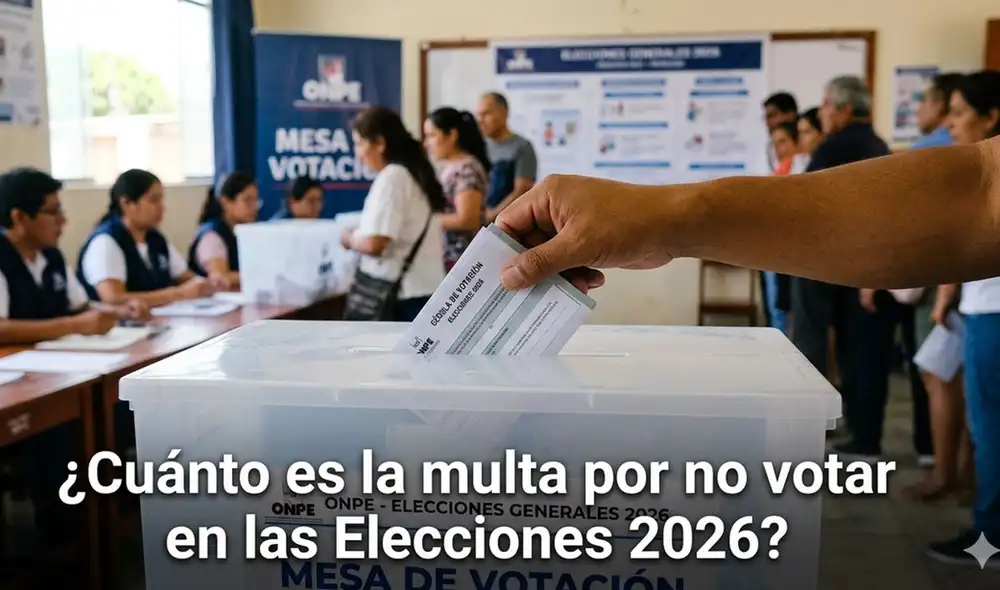 Los peruanos que no vayan a votar este domingo 12 de abril se llevarán una multa. (Foto: Nano Banana de Gemini)