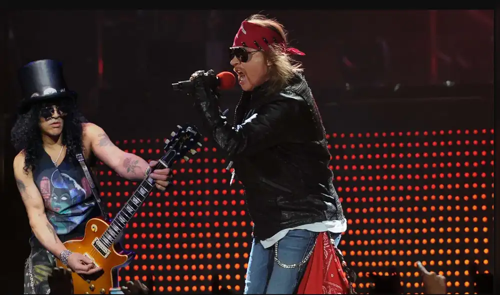 Axl Rose y Slash son dos de los integrantes históricos del grupo Guns and Roses. Foto: Daylimotion