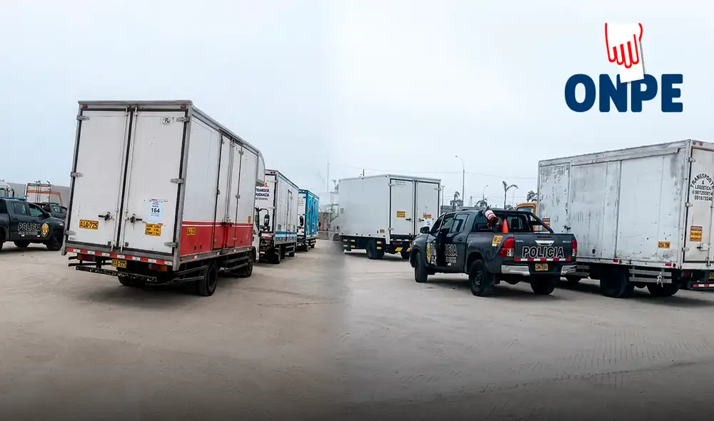 Videos muestran camiones detenidos en Lurín sin carga completa de material electoral horas después del inicio del despliegue. Foto: composición LR Videos muestran camiones detenidos en Lurín sin carga completa de material electoral horas después del inicio del despliegue. Foto: composición LR