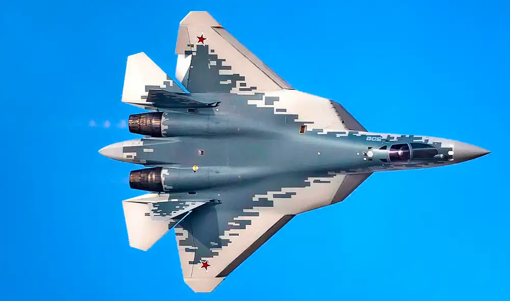 Rostec, el megaconsorcio estatal ruso de defensa, demostró cómo el Su-57 ejecutaba operaciones imposibles para el F-35. Foto: The War Zone. Rostec, el megaconsorcio estatal ruso de defensa, demostró cómo el Su-57 ejecutaba operaciones imposibles para el F-35. Foto: The War Zone.