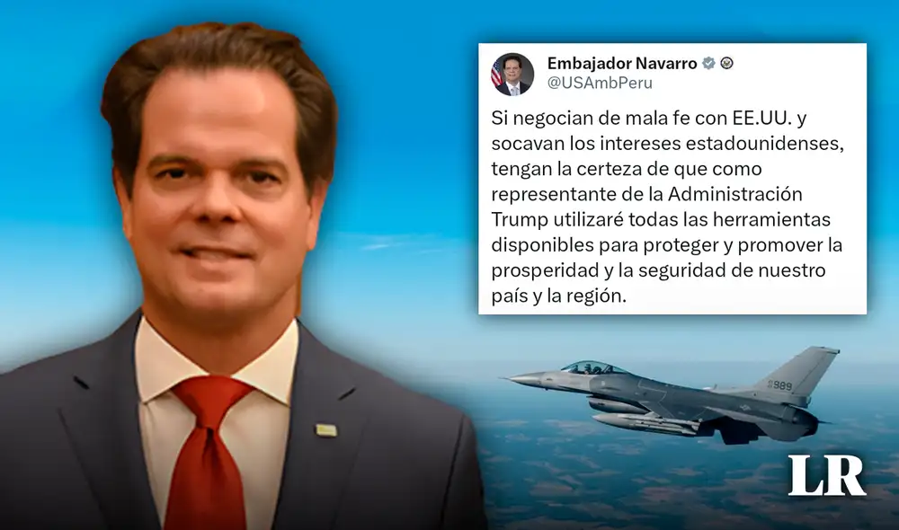 El embajador Bernie Navarro se pronunció sobre la cancelación de la compra de los F-16 Block 70. Foto: composición LR
